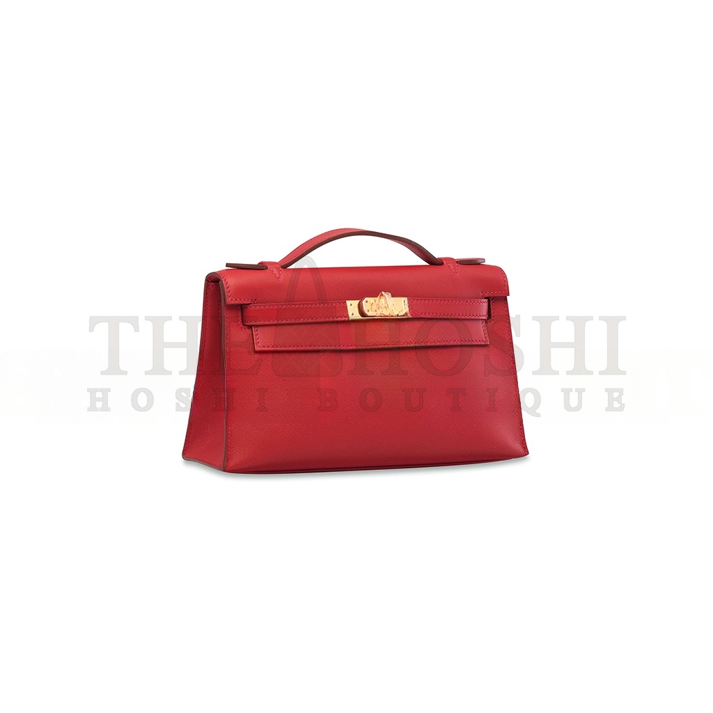 H**me5 LEATHER KELLY POCHETTE WITH GOLD HARDWARE (22*14*7cm) Master Quality